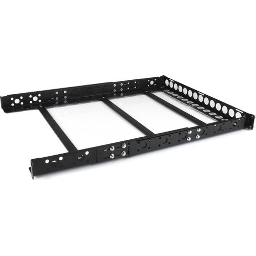 StarTech.com 1 HE Universal Server Rack Schienen - TAA-konforme Server Montageschienen mit einstellbarer Tiefe - 19 Zoll Rack Mount Schienen, Regal-Schiene, Stahl, Schwarz, 2,6 kg