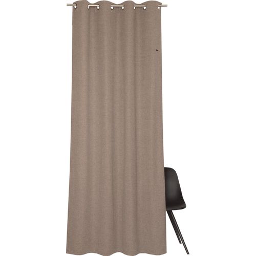 Vorhang ESPRIT "Harp", braun, B:140cm H:250cm, Microfaser, Polyester, Gardinen, HxB: 250x140, Blickdicht, mit Lederlabel, (BxH) 140 x 250 cm