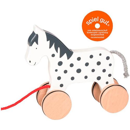 Nachziehtier GOKI "Pferd Alvah", bunt, Nachziehspielzeug, BabyB:5,5cm H:15,5cm T:15,5cm, Holz, B:5,5cm H:15,5cm T:15,5cm