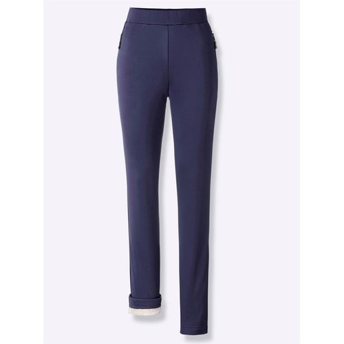 Thermoleggings CASUAL LOOKS, Damen, Gr. 36, Normalgrößen, blau (marine), 97% Polyester, 3% Elasthan, unifarben, Hosen