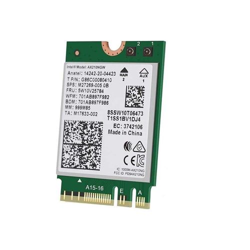 Intel AX210 Wi-Fi 6E 2x2 R2 + BT 5.3 / M.2 2230 / Without vPro