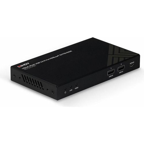 Lindy 150m Cat.6 HDMI 4K60, IR, RS232 & Audio HDBaseT KVM Extender, Receiver, Receiver, Kabelgebunden, 150 m, Cat6, 3840 x 2160 Pixel, 60 Hz