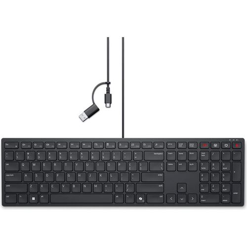 DELL KB525C USB QWERTY Italian Full-size Tastatur mit Hintergrundbeleuchtung Schwarz Image
