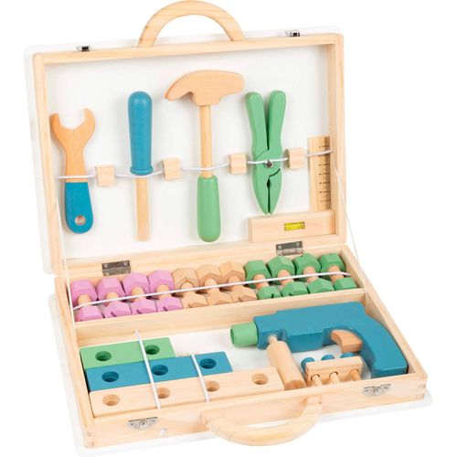 Spielwerkzeugkoffer SMALL FOOT "Werkzeugkoffer Nordic", bunt, Spielwerkzeug, KinderB:27cm H:7cm L:33cm, B:27cm H:7cm L:33cm