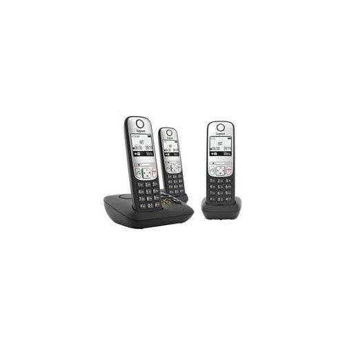 A690 A Trio, analoges Telefon schwarz, DECT, Anrufbeantworter