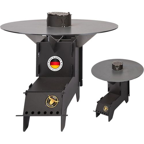 Komplettset - Raketenofen S - mit Feuerplatte 50cm 5mm #611