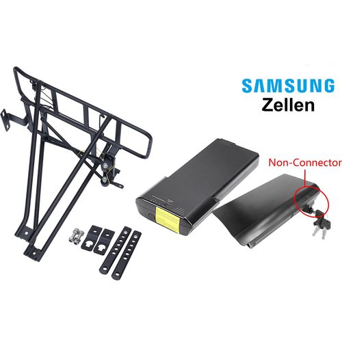 eBike Pedelec 36V 14Ah Li-ion Akku + Gepäckträger für E-Bike Pedelec