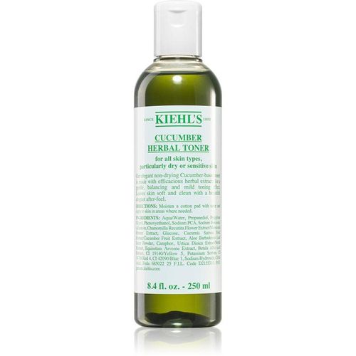 Kiehl's Cucumber Herbal Toner lotion tonique visage pour peaux sèches à sensibles 250 ml