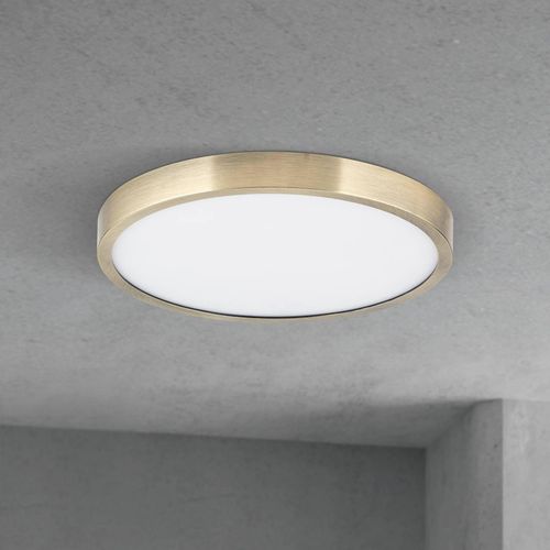 LED-Deckenlampe Disc, messingfarben antik, Ø 24 cm, CCT