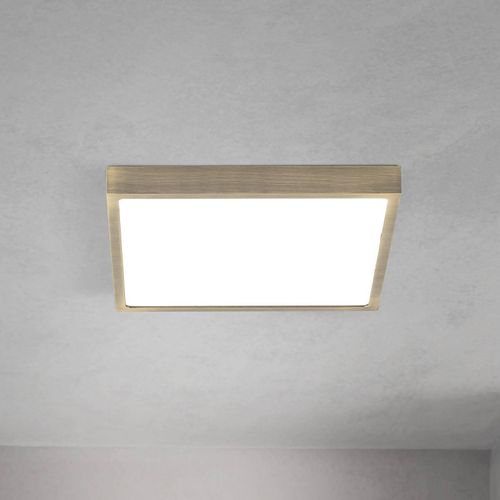 LED-Deckenlampe Disc, messingfarben antik, Länge 24 cm, CCT