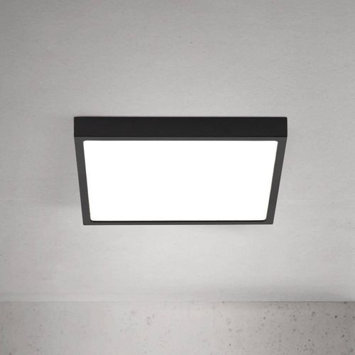 LED-Deckenlampe Disc, schwarz Länge 24 cm, CCT Metall