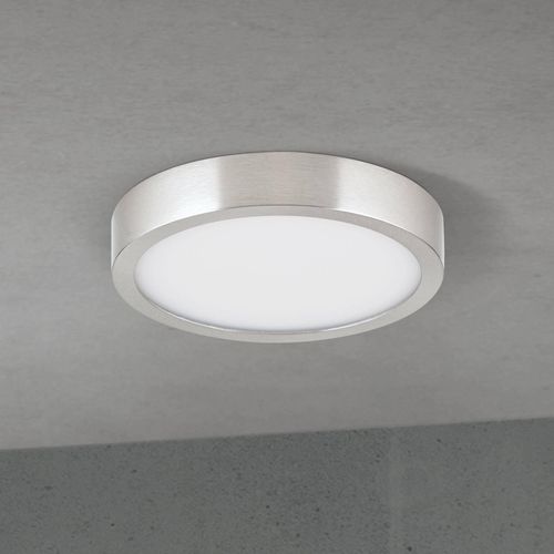 LED-Deckenlampe Disc, nickelfarben satiniert, Ø 14 cm, CCT