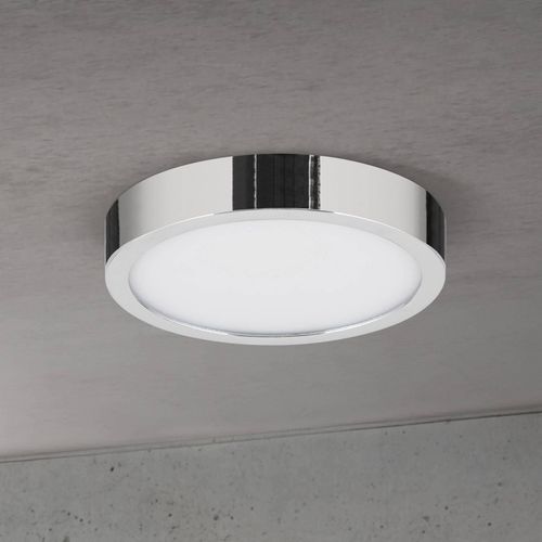 LED-Deckenlampe Disc, chromfarben, Ø 14 cm, CCT, Metall