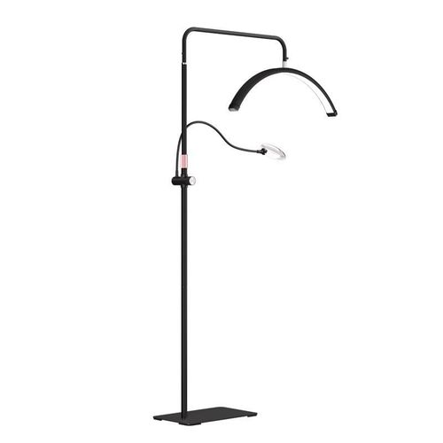 ZELURXX LED Halbmond Kosmetiklampe mit Vergrößerungsglas, 3 Farbtemperaturen, 36W Beauty Licht für Studio & Behandlung