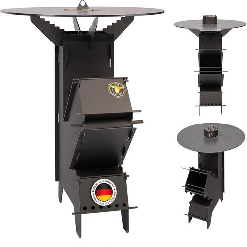 Komplettset - Raketenofen M - mit Feuerplatte 5mm #2042