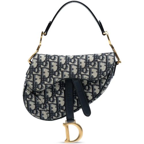 Christian Dior Hobo Bags - Mini Oblique Canvas Saddle Bag - Gr. unisize - in Blau - für Damen Image