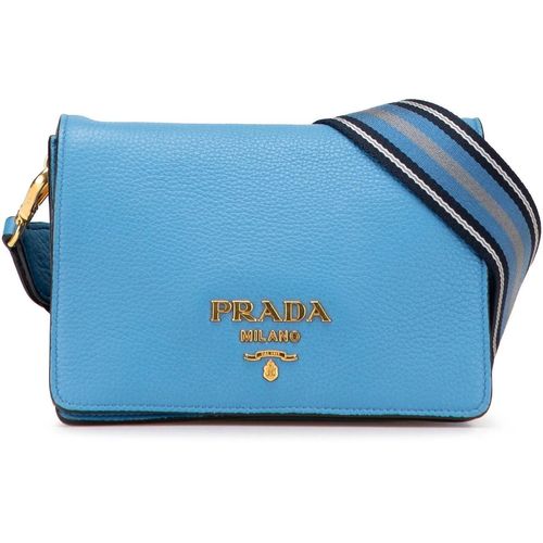 Prada Hobo Bags - Vitello Daino Flap Crossbody - Gr. unisize - in Blau - für Damen Image