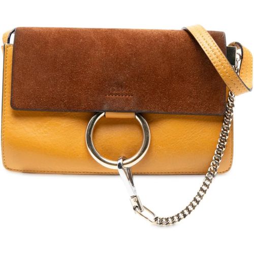 Chloé Hobo Bags - Small Suede and Calfskin Faye Crossbody - Gr. unisize - in Gelb - für Damen Image