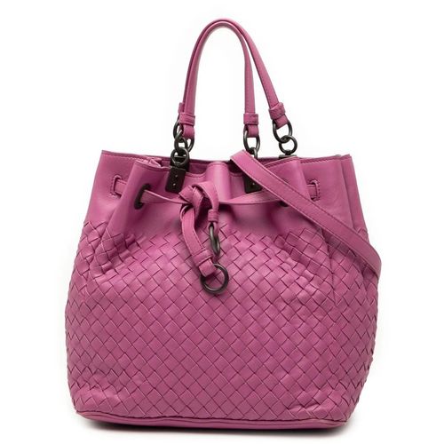 Bottega Veneta Hobo Bags - Nappa Intrecciato Bucket Bag - Gr. unisize - in Gold - für Damen Image