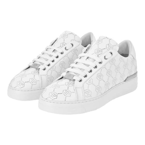 Philipp Plein Low-Top Sneaker - Lo-Top Turnschuhe Monogram Verziert - Gr. 39 (EU) - in Weiß - für Damen Image