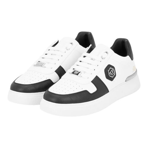 Philipp Plein Low-Top Sneaker - Lo-Top Turnschuhe Cocco Crocco Geprägt - Gr. 45 (EU) - in Weiß - für Damen Image