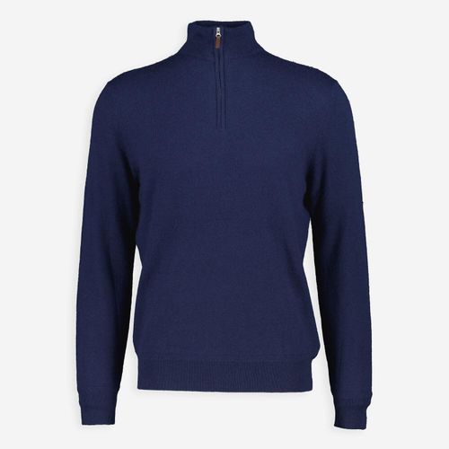 Dunkelblauer Pullover mit Reißverschluss Image
