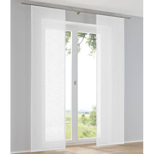 Schiebegardine KUTTI "Boston Schiebevorhang", weiß, B:60cm H:245cm, Polyester, Gardinen, Schiebevorhang uni (1 St)