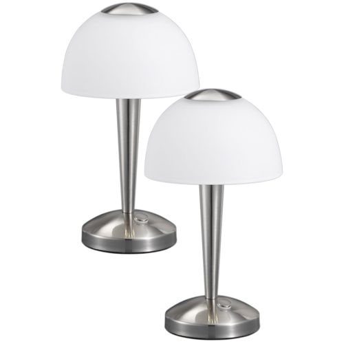 TRIO LEUCHTEN LED Tischleuchte, weiß (nickelfarben, weiß), 1, H: 28cm, 1 Stk., Leuchten, Leuchten-Set