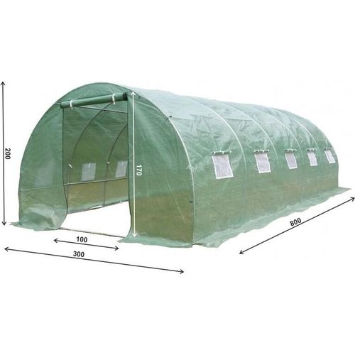 Gewächshaus Foliengewächshaus Gewächshaustunnel 24qm - (3773)