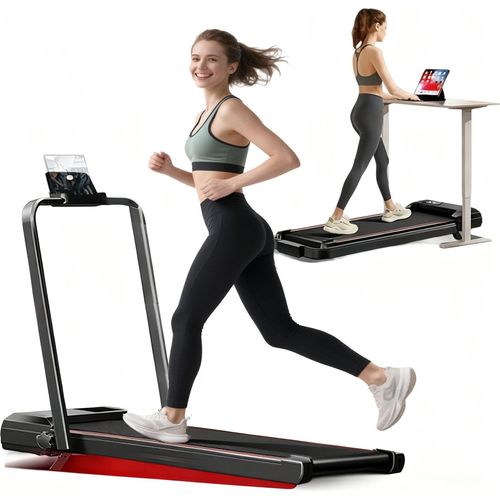 Laufband für zuhause, mit Steigung 10%, für Zuhause mit Bürstenlosem Motor, für den Schreibtisch, Walking Pad mit Steigung, max. Belastung 136 kg, 136 kg