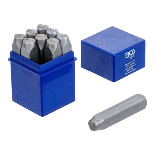 BGS technic Einschlagzahlen 10 mm aus Stahl mit Zahlen von 0 bis 9 für Metall, 3039)