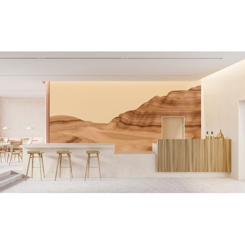 Vliestapete LIVING WALLS "Wüsten-Tapete in Sandoptik Beige Braun Naturmuster", braun, B:2,5m H:0,02m L:5m, Vlies, Tapeten