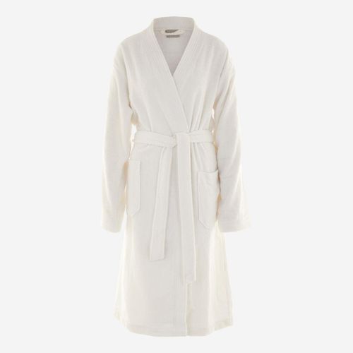 Weißer Bademantel aus Frottee