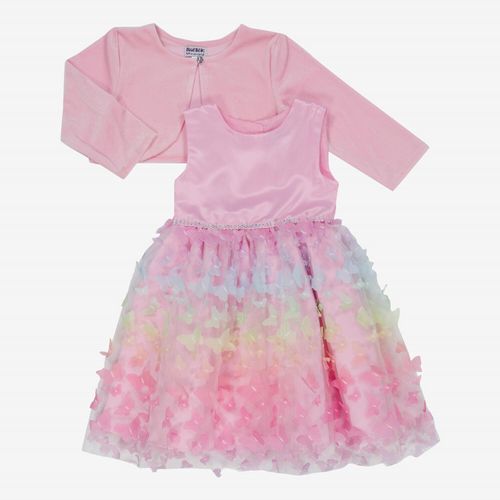 2-teiliges rosafarbenes Kleidungsset mit Partykleid