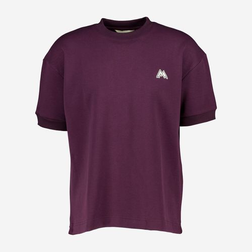 Violettes Heavy Alpine T-Shirt mit Piqué-Oberfläche