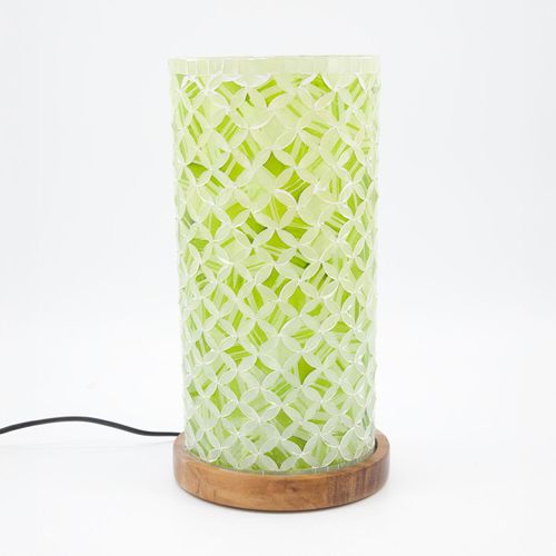 Grüne Tischlampe aus Mosaik 33x17,5cm