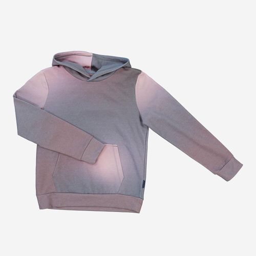 Mehrfarbiger Kapuzenpullover in Ombré-Optik