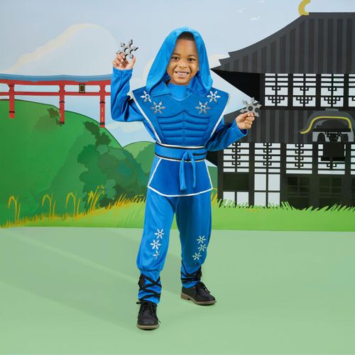 Blaues Ninja-Kostüm