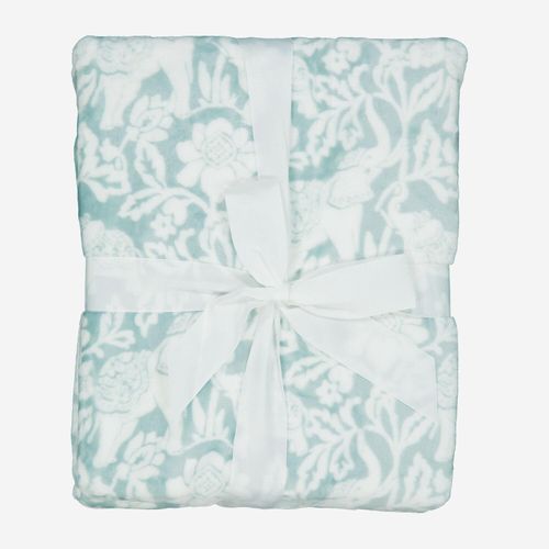 Blau-weiße Decke mit Muster 152x178cm