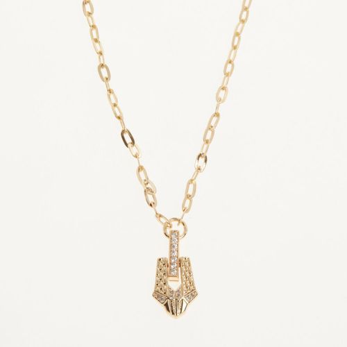 Goldfarbene Halskette mit Schlangenanhänger