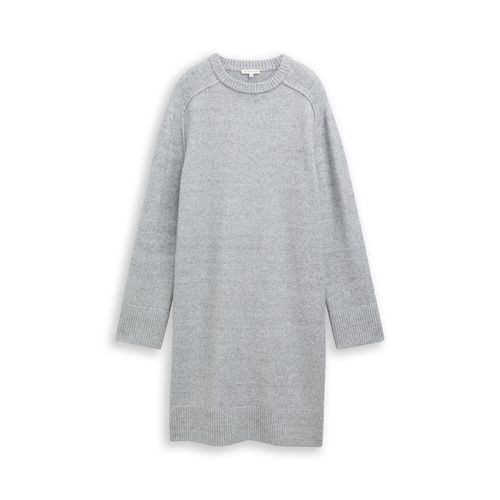TOM TAILOR Damen Strickkleid in Melange-Optik, grau, Meliert, Gr. 42