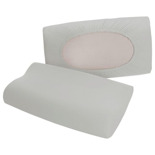 Schlafgut Kissenbezug , Hellgrau , Textil , Uni , 40-70x40-90 cm , bügelfrei , Heimtextilien, Bettwäsche, Kopfkissenbezüge