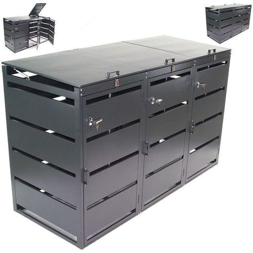 Mülltonnenbox Mülltonnenverkleidung 3er 240L Müllbox Mülltonne 57061 Abfalltonne