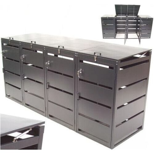 Mülltonnenbox Mülltonnenverkleidung 4er 240L Müllbox Mülltonne 57062