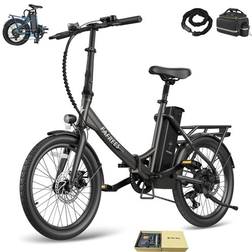 E-Bike 20 zoll 155 - 195 cm Rostfreie Aluminiumlegierung 36 V 18,2 Ah 655,2 Wh bis zu 150 - 190 km 250 W mit 7 Gang Wasserdicht IPX4, Schwarz
