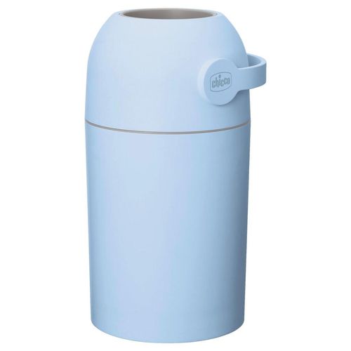 Chicco Windeleimer Odour OFF Inkl. Soft Feuchttücher , Hellblau , Kunststoff , 23x48x23 cm , geruchsdicht, Ein-Hand-Bedienung , Pflegen, Wickeln,