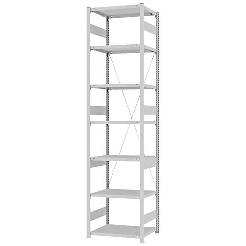 eurokraft pro Schwerlast-Steckregal, einseitig, HxBxT 3000 x 750 x 500 mm, grau, Grundregal