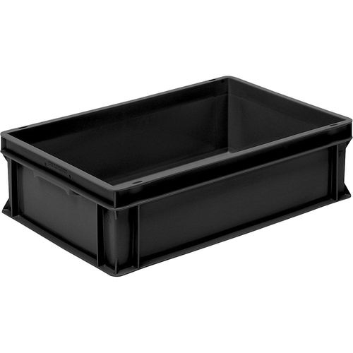 ESD-Stapelbehälter, PP, schwarz, LxBxH 600 x 400 x 170 mm, 30 l, VE 2 Stk kaiserkraft