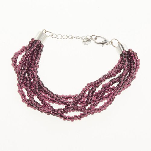Violettes Armband aus Glasperlen