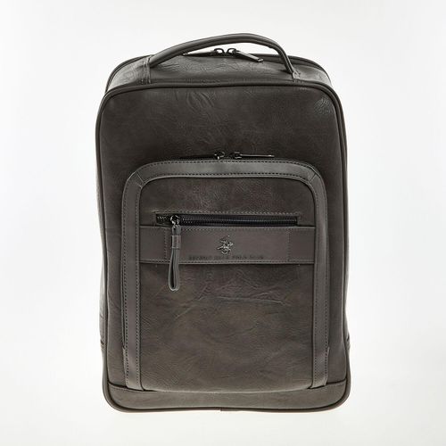 Grauer Rucksack mit Logo Image